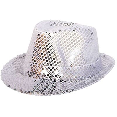 Folat Trilbly hatt paljett deluxe silver Folat Trilbly hatt paljett deluxe silver