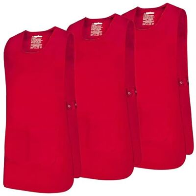 MISEMIYA Paket med 3 enheter – förkläde rengöring, arbetsuniform, klinik, sjukhusrengöring, djurläkare, hälsa, gästhandel – Ref.868, röd, XL MISEMIYA Paket med 3 enheter – förkläde rengöring, arbetsuniform, klinik, sjukhusrengöring, djurläkare, hälsa, gästhandel – Ref.868, röd, XL