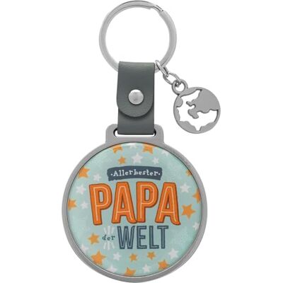 GRUSS & CO nyckelring med motiv pappa runt hänge, med band av konstläder och nyckelring, längd 10,5 cm Present till fars dag, herrgåva, pappa 48589, ROSA, Länge 10,5 cm, Motiv "Bästa pappa GRUSS & CO nyckelring med motiv pappa runt hänge, med band av konstläder och nyckelring, längd 10,5 cm Present till fars dag, herrgåva, pappa 48589, ROSA, Länge 10,5 cm, Motiv "Bästa pappa