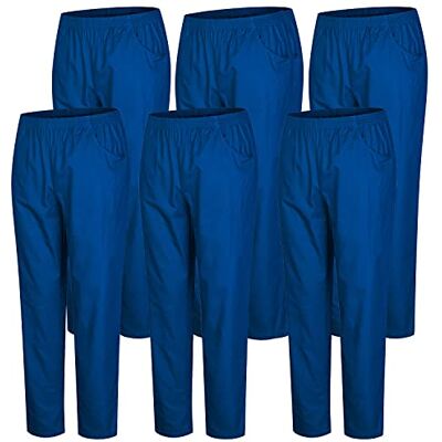 MISEMIYA Pack 6 st Sanitära PANTALON Unisex ELASTISK midja Sanitära UNIFORM MEDIC Uniform UNFIROM, Blå 37, S MISEMIYA Pack 6 st Sanitära PANTALON Unisex ELASTISK midja Sanitära UNIFORM MEDIC Uniform UNFIROM, Blå 37, S