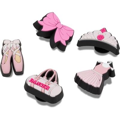 Crocs Shoe Charm 5-Pack Anpassa med Jibbitz för, unisex skoberlock, balettklass, en storlek, Balettklass, Talla única Crocs Shoe Charm 5-Pack Anpassa med Jibbitz för, unisex skoberlock, balettklass, en storlek, Balettklass, Talla única