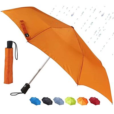 Lewis N. Clark Lewis N Clarks paraply Regenschirm, orange, Orange, En storlek, Vindtätt och vattenavvisande tyg, automatisk öppning och 1 års garanti Lewis N. Clark Lewis N Clarks paraply Regenschirm, orange, Orange, En storlek, Vindtätt och vattenavvisande tyg, automatisk öppning och 1 års garanti