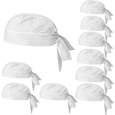 MISEMIYA Unisex chef bandana hatt, Vit, Pack 100 Pcs MISEMIYA Unisex chef bandana hatt, Vit, Pack 100 Pcs