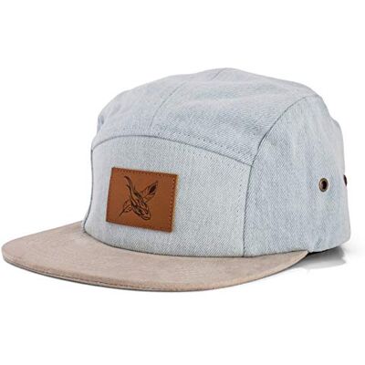Blackskies 5-panel keps med blommönster unisex baseballkeps, denim, en storlek Blackskies 5-panel keps med blommönster unisex baseballkeps, denim, en storlek