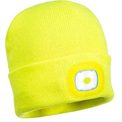 Portwest Beanie LED-huvudlampa USB laddningsbar, B029YER Portwest Beanie LED-huvudlampa USB laddningsbar, B029YER