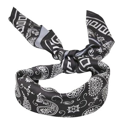 Urban Classics Unisex Big Pattern Bandana, Svart bandana Aop, En Storlek Urban Classics Unisex Big Pattern Bandana, Svart bandana Aop, En Storlek