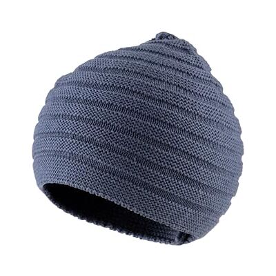 Sterntaler Unisex stickad mössa av bomull med struktur beanie-mössa, Mellanblå, 51 Sterntaler Unisex stickad mössa av bomull med struktur beanie-mössa, Mellanblå, 51
