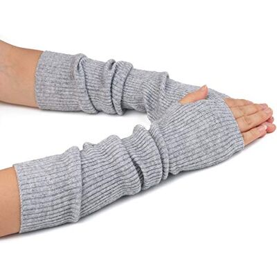 F Flammi Flammi kvinnor stickade fingerlösa handskar vantar arm värmare kashmir tumhål långa handskar F Flammi Flammi kvinnor stickade fingerlösa handskar vantar arm värmare kashmir tumhål långa handskar