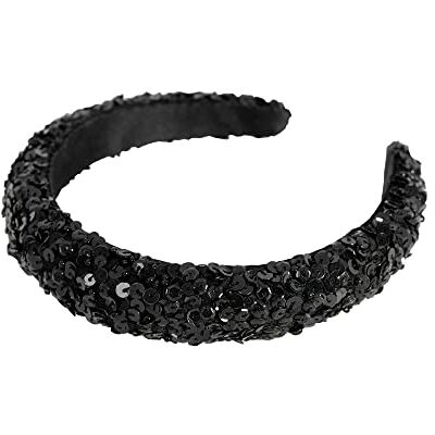 Maya Deluxe Utsmyckat pannband för kvinnor vuxna paljett Alice band brud hår accessoarer brudtärna kväll formell, svart, en storlek, Svart, 44930 Maya Deluxe Utsmyckat pannband för kvinnor vuxna paljett Alice band brud hår accessoarer brudtärna kväll formell, svart, en storlek, Svart, 44930