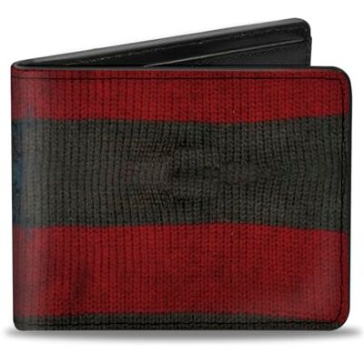 Buckle-Down plånbok för män, Freddy Krueger, 4.0" x 3.5 Buckle-Down plånbok för män, Freddy Krueger, 4.0" x 3.5