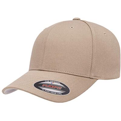 Flexfit herr bomull twill anpassad keps hatt hatt, Khaki, S/M Flexfit herr bomull twill anpassad keps hatt hatt, Khaki, S/M