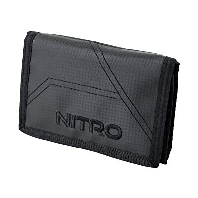 NITRO Unisex plånbok, plånbok, plånbok, plånbok, myntbörs, tbörs, tuffa svart, Kraftig svart, 10x14x1 NITRO Unisex plånbok, plånbok, plånbok, plånbok, myntbörs, tbörs, tuffa svart, Kraftig svart, 10x14x1