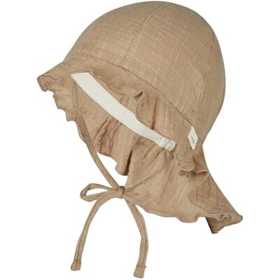Sterntaler Unisex barn bomull muslin med knytband solhatt, toupe, 49 Sterntaler Unisex barn bomull muslin med knytband solhatt, toupe, 49
