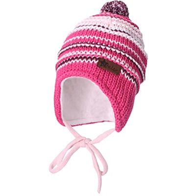 Sterntaler Flickor GOTS tofsmössa randig mössa, rosa, 47 Sterntaler Flickor GOTS tofsmössa randig mössa, rosa, 47