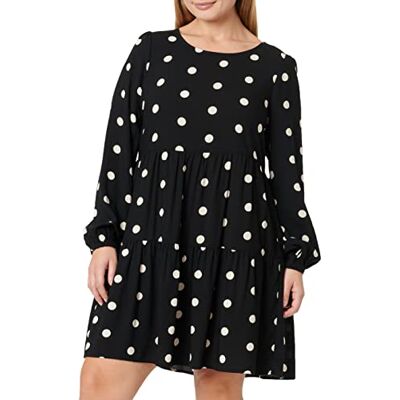 ONLY Kvinnors Onlnova Life L/S THEA O PTM-klänning, svart/AOP:343 Big Dot, S ONLY Kvinnors Onlnova Life L/S THEA O PTM-klänning, svart/AOP:343 Big Dot, S