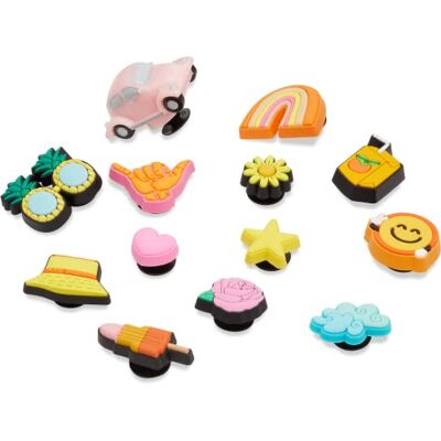 Crocs Jibbitz rosa och gul 13-pack, Rosa och gul, Einheitsgröße Crocs Jibbitz rosa och gul 13-pack, Rosa och gul, Einheitsgröße