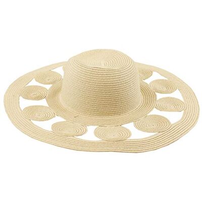 For Time Damer sombrero mujer solhatt, Beige, 58 cm(En Storlek) For Time Damer sombrero mujer solhatt, Beige, 58 cm(En Storlek)
