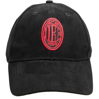 ACM 1899 Alcantara broderad baseballkeps 100% PL Milan, Svart, one size ACM 1899 Alcantara broderad baseballkeps 100% PL Milan, Svart, one size
