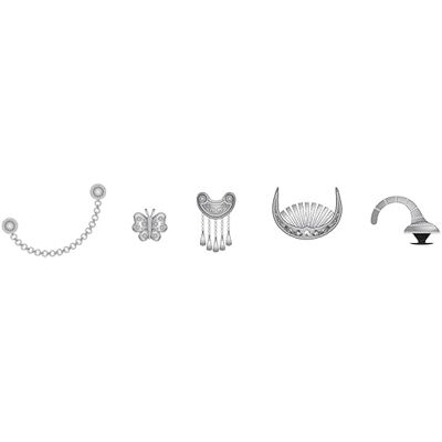 Crocs Unisex Silver Metal Mix 5-pack skoberlocker, flerfärgad, en storlek, flerfärgad, En Storlek Crocs Unisex Silver Metal Mix 5-pack skoberlocker, flerfärgad, en storlek, flerfärgad, En Storlek