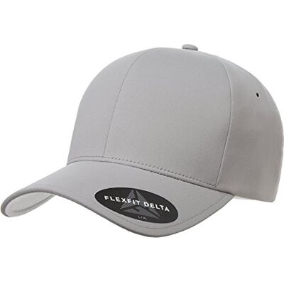 Flexfit mäns Delta sömlös basebollkeps, SILVER, L/XL Flexfit mäns Delta sömlös basebollkeps, SILVER, L/XL
