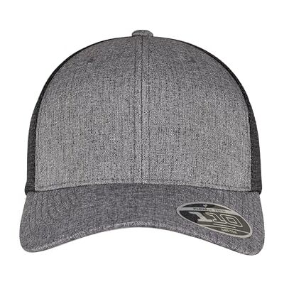 Flexfit Unisex basebollkeps, melange charcoal/svart, En Storlek Flexfit Unisex basebollkeps, melange charcoal/svart, En Storlek