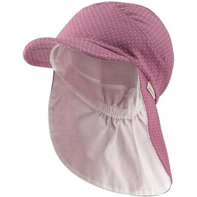 Sterntaler Skjortmössa med nackskydd, tryckt med prickar, solhatt, sammet rosa, 47 Sterntaler Skjortmössa med nackskydd, tryckt med prickar, solhatt, sammet rosa, 47