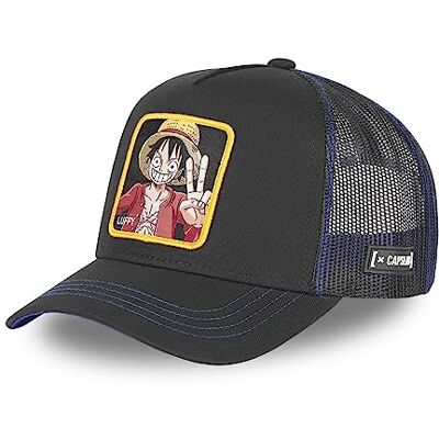 Capslab [ X One Piece Män & Damkeps, Luffy Trucker-keps, Original Manga (En storlek), Trucker-Luffy-Black-#30177, One size Capslab [ X One Piece Män & Damkeps, Luffy Trucker-keps, Original Manga (En storlek), Trucker-Luffy-Black-#30177, One size