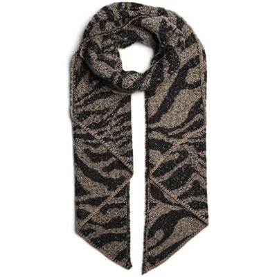 PIECES Damer Pcpyron Long Animal Scarf Noos Bc halsduk, Vit pepper/ap: zebra, En storlek PIECES Damer Pcpyron Long Animal Scarf Noos Bc halsduk, Vit pepper/ap: zebra, En storlek