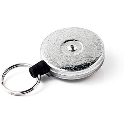 KEY-BAK original SD infällbar nyckelring, 36 tum infällbar sladd, krom fram, stålbältesklämma 368 gram. utdragning, delad ring KEY-BAK original SD infällbar nyckelring, 36 tum infällbar sladd, krom fram, stålbältesklämma 368 gram. utdragning, delad ring