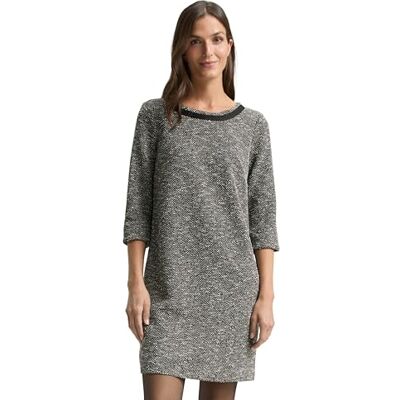 TOM TAILOR damklänning, 39180 – Salt Pepper Boucle Structure, 36 TOM TAILOR damklänning, 39180 – Salt Pepper Boucle Structure, 36