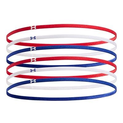 Under Armour W MINI ELASTIC 6PK Röd/Vit OSFM Under Armour W MINI ELASTIC 6PK Röd/Vit OSFM