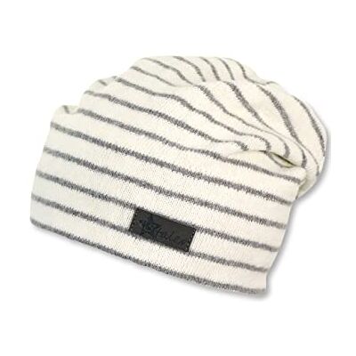 Sterntaler Unisex barn beanie randig mössa, ecru, 51 Sterntaler Unisex barn beanie randig mössa, ecru, 51