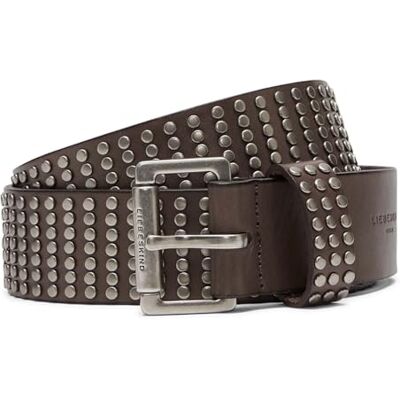 LIEBESKIND kvinnors nitade J bälte 38 mm, STEN, 95 LIEBESKIND kvinnors nitade J bälte 38 mm, STEN, 95