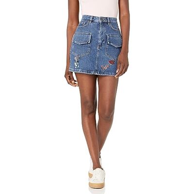 Desigual Fal_Carry, 5053 Denim medium tvätt, XS, blå, XS Desigual Fal_Carry, 5053 Denim medium tvätt, XS, blå, XS