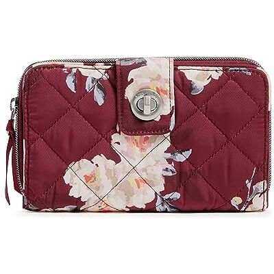 Vera Bradley kvinnors prestanda twill RFID Turnlock plånbok, blommor och grenar, en storlek Vera Bradley kvinnors prestanda twill RFID Turnlock plånbok, blommor och grenar, en storlek