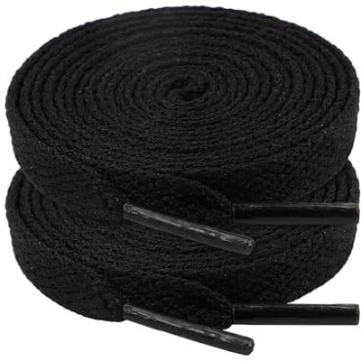 riemot Platta skosnören 8 mm breda skosnören för sneakers, säkerhetsstövlar, sportskor, löparskor, utbytessko sko för män kvinnor vuxna barn, Svart, 35" (90 cm) riemot Platta skosnören 8 mm breda skosnören för sneakers, säkerhetsstövlar, sportskor, löparskor, utbytessko sko för män kvinnor vuxna barn, Svart, 35" (90 cm)