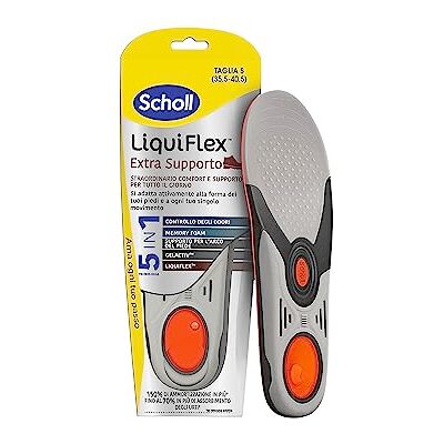 Scholl Liquiflex Extra Support, 5-i-1 Memory Foam justerbara innersula för arbetsskor, Stövlar och skor, storlek S (35.5-40.5) Scholl Liquiflex Extra Support, 5-i-1 Memory Foam justerbara innersula för arbetsskor, Stövlar och skor, storlek S (35.5-40.5)