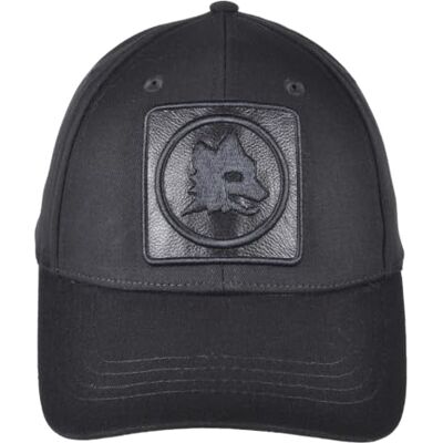 AS Roma 100% CO Rom Broderad Läderapplikation Baseballkeps 163521, Svart, one size AS Roma 100% CO Rom Broderad Läderapplikation Baseballkeps 163521, Svart, one size