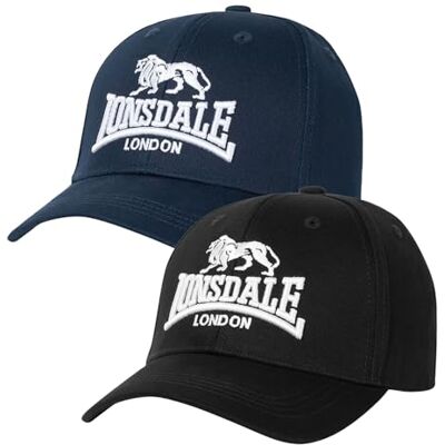Lonsdale Unisex keps dubbelpack Wiltshire dubbelpack, Svart/mörk marinblå, En Storlek Lonsdale Unisex keps dubbelpack Wiltshire dubbelpack, Svart/mörk marinblå, En Storlek