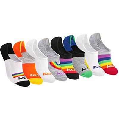Saucony dam casual strumpor, Bright Assorted (8 par), Shoe Size: 6-10 Saucony dam casual strumpor, Bright Assorted (8 par), Shoe Size: 6-10