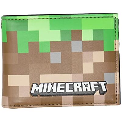 Mad Engine Minecraft Earth Pixels flerfärgad vikbar plånbok Mad Engine Minecraft Earth Pixels flerfärgad vikbar plånbok