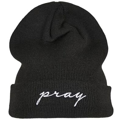 Tee unisex Pray Broidery Beanie en storlek Svart/Vit, svart/vit, En Storlek Tee unisex Pray Broidery Beanie en storlek Svart/Vit, svart/vit, En Storlek