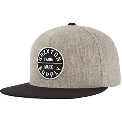 BRIXTON Oath Iii Medium Profile, justerbar snapback-keps för män, grå/Svart, one size BRIXTON Oath Iii Medium Profile, justerbar snapback-keps för män, grå/Svart, one size