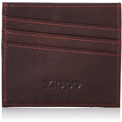 Zippo -kortfodral – Läder – Brun – Kreditkortsfodral för dam och herr– 5 kortfack Zippo -kortfodral – Läder – Brun – Kreditkortsfodral för dam och herr– 5 kortfack