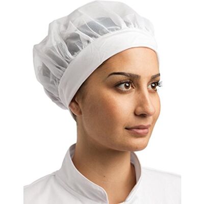 Whites Chefs Clothing Whites Chefs Apparel B252 bekväm hatt, nättopp, elastiskt pannband, en storlek Whites Chefs Clothing Whites Chefs Apparel B252 bekväm hatt, nättopp, elastiskt pannband, en storlek