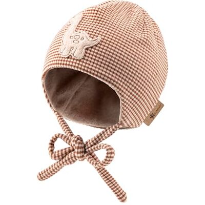 Sterntaler Beanie i manchester look unisex – baby och barn mössa med öronlappar, rost, 41 Sterntaler Beanie i manchester look unisex – baby och barn mössa med öronlappar, rost, 41