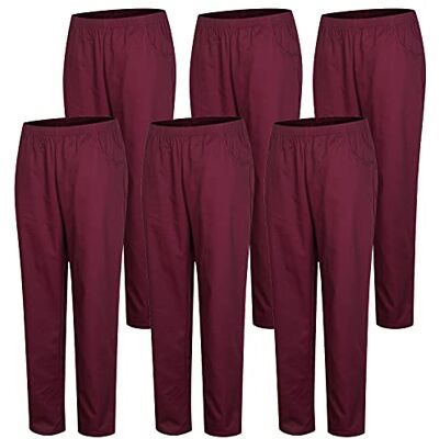 MISEMIYA Pack 6 st Sanitära PANTALON Unisex ELASTISK midja Sanitära UNIFORM MEDIC Uniform UNFIROM, rödbrun, XXL MISEMIYA Pack 6 st Sanitära PANTALON Unisex ELASTISK midja Sanitära UNIFORM MEDIC Uniform UNFIROM, rödbrun, XXL