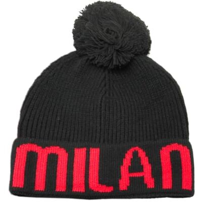ACM 1899 100% PC Milan Jacquard stickad Ponpon Mössa 143595, Svart, one size ACM 1899 100% PC Milan Jacquard stickad Ponpon Mössa 143595, Svart, one size