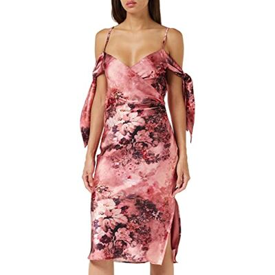 Hope & Ivy Dam Talia slips droppe ärm midi cami klänning i tonad blommig satin speciellt tillfälle, Rosa, 36 SE Hope & Ivy Dam Talia slips droppe ärm midi cami klänning i tonad blommig satin speciellt tillfälle, Rosa, 36 SE