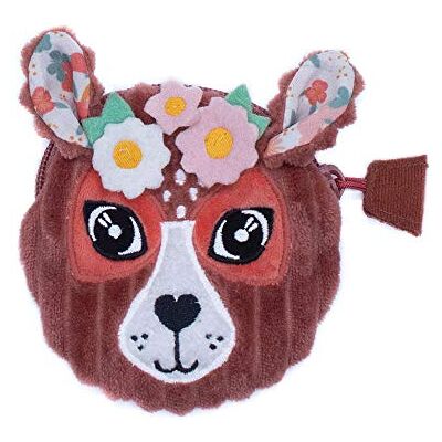 Les Déglingos Liten flicka plånbok melimélos la biche barnpåse blommönster rosa barngåvor återvunnen stoppning Les Déglingos Liten flicka plånbok melimélos la biche barnpåse blommönster rosa barngåvor återvunnen stoppning